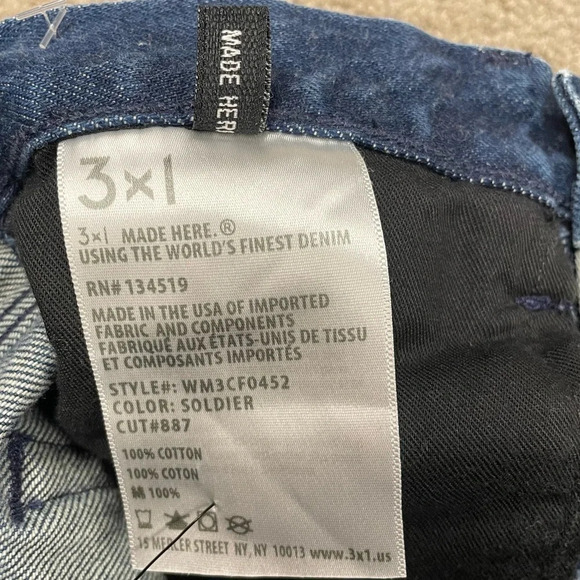 3x1 Jeans Fringe Straight Crop Jean - Picture 4 of 12